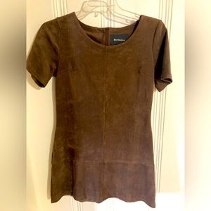 Brown suede dress